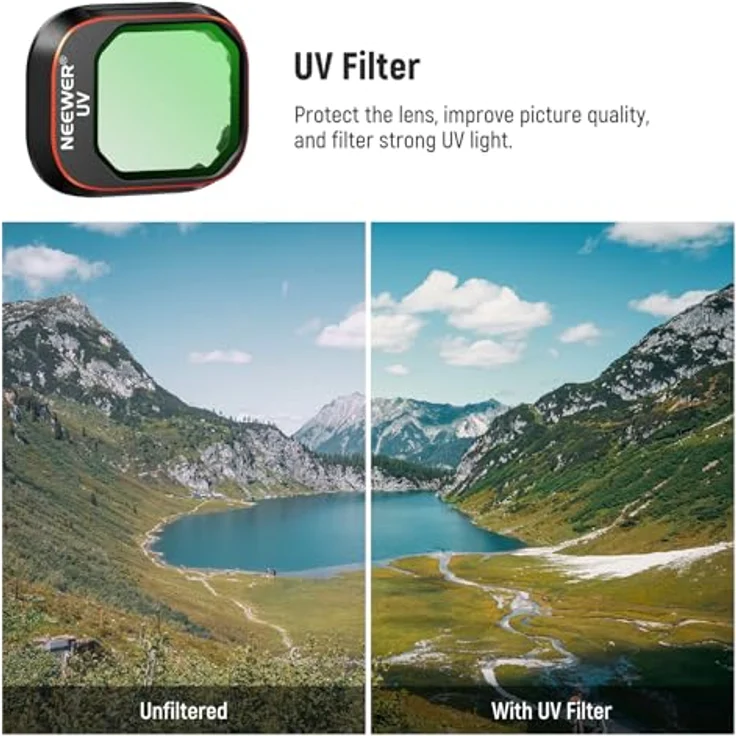 NEEWER ND und CPL Filter Set für DJI Mini 4 Pro, 8 Stück (UV, CPL, ND8-256), mehrfach beschichtetes HD Glas, leichtes Design, Drohnenobjektiv Zubehör – Bild 3