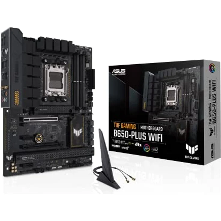 ASUS TUF GAMING B650-PLUS WIFI, AM5 ATX-Mainboard mit 14 Power Stages, DDR5-SDRAM, PCIe 5.0 M.2 Unterstützung, WiFi 6 und 2,5 Gb Ethernet – Bild 1