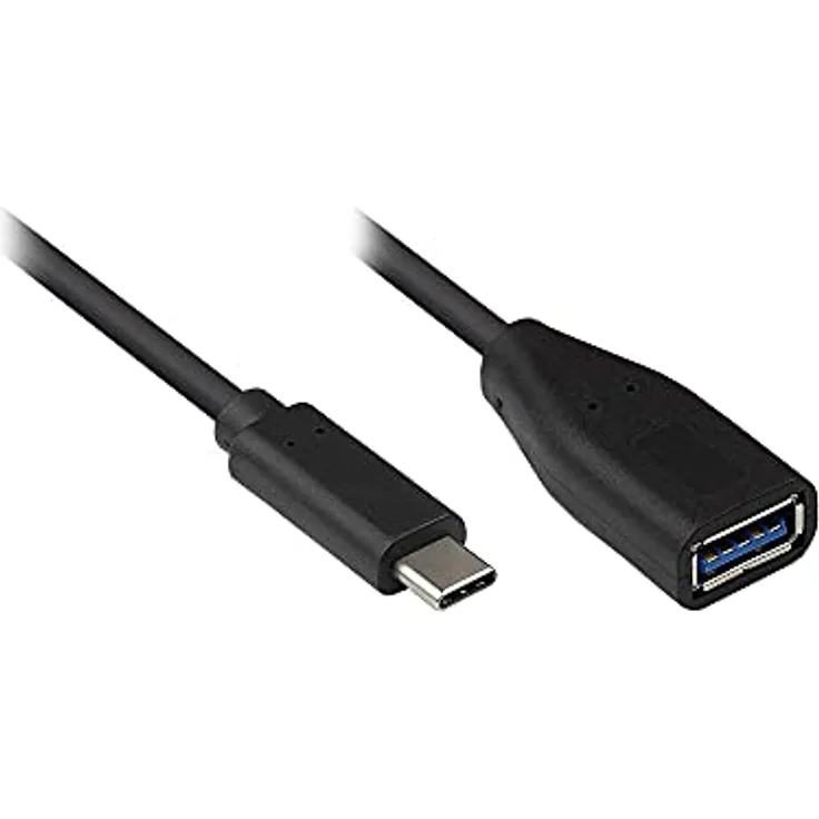 Good Connections USB C auf USB 3.0 A Buchse OTG Adapter-Kabel für Smartphone, Tablet - kompatibel zu Samsung, Huawei, iPad Air 2020, MacBook Pro u.v.m. - ca. 10 cm