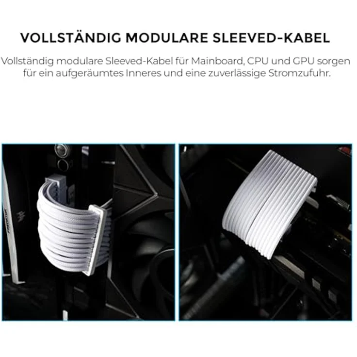 Lian Li Edge Gold 850 PC Netzteil Weiß, 850 Watt ATX Netzteil, 80 Plus Gold, modular, leiser Lüfter, PCIe 5.1, ATX 3.1 PSU – Bild 3