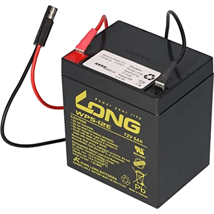 Akkuman Kung Long WP5-12E Rasenmäher-Akku 12V 5Ah mit SAE-J928A-3-Stecker, kompatibel mit SABO 43/52/54 Vario E – Bild 7