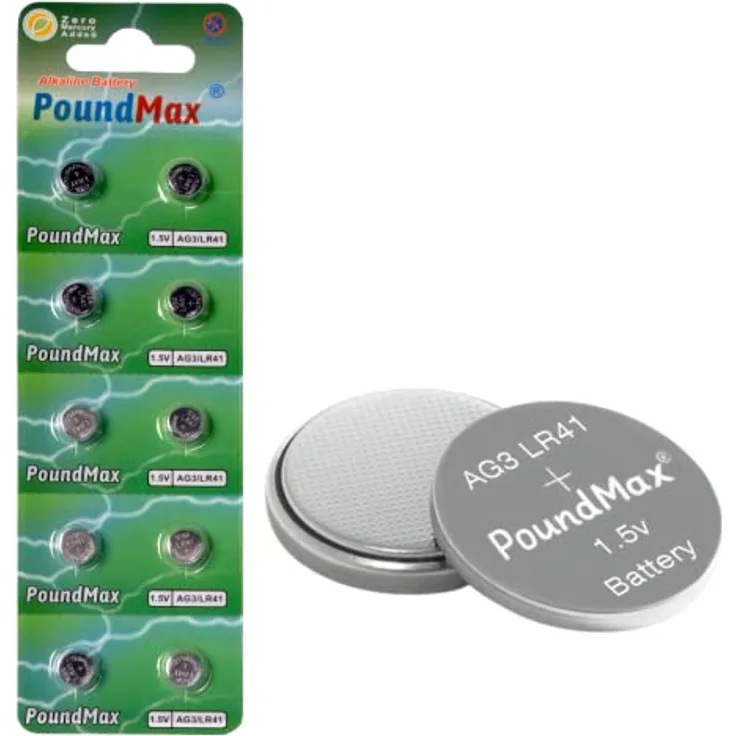 10 x AG3 LR41LR736 LR41 L736 192 1,5V PoundMax Alkaline Knopfzelle