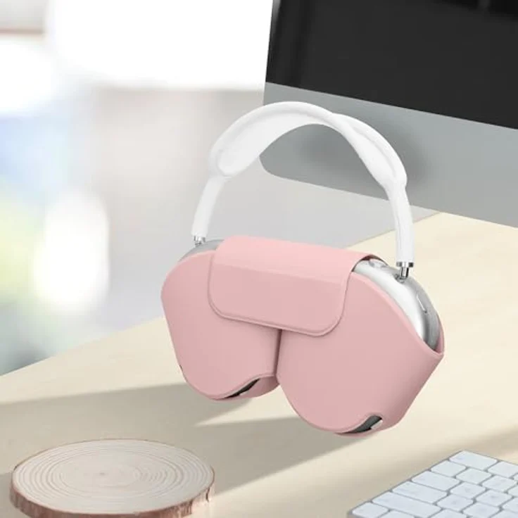 kwmobile Hülle für Apple AirPods Max/AirPods Max 2 - weiches Polyester Kopfhörer Cover, Sleep Mode kompatibel, Altrosa – Bild 5