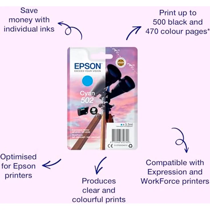 Epson C13T02V24010 Cyan Original Tintenpatronen 1er Pack – Bild 2