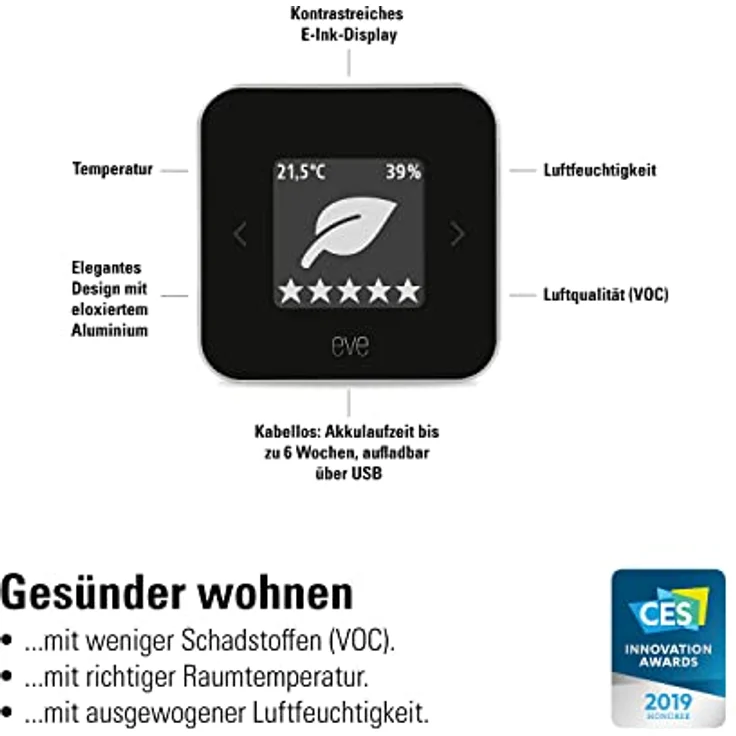 Eve Room Indoor Air Quality Monitor for Apple HomeKit – Bild 3