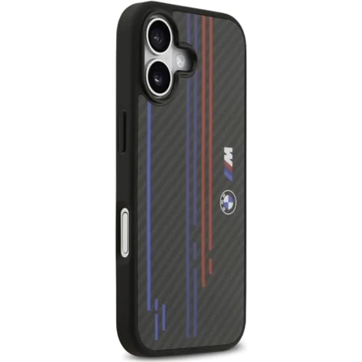 CG MOBILE BMW M Kevlar-Linien & Logo Mag Safe Hülle für iPhone 17, schwarze Schutzhülle aus Aramidfaser/PC/TPU – Bild 3