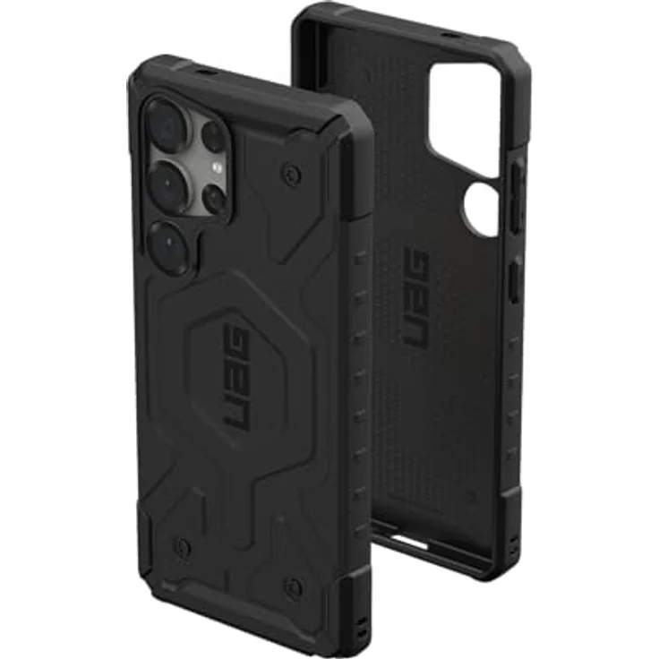 URBAN ARMOR GEAR Pathfinder MS Case Samsung Galaxy S25 Ultra Hülle (Magnetring, Designed for Samsung Zertifiziert, Wireless Charging kompatibel, 5,5m Fallschutz nach Militärstandard) schwarz – Bild 1