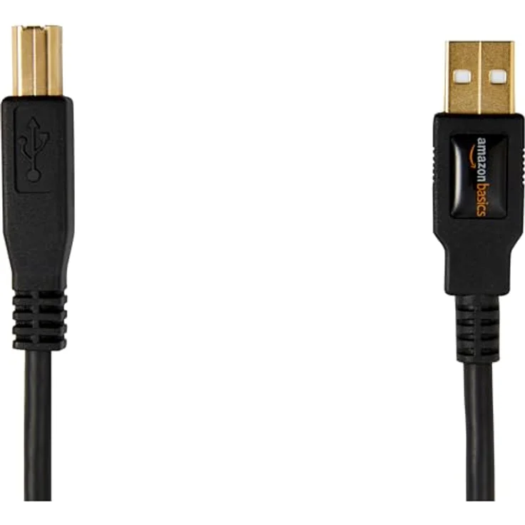 AmazonBasics PC045 USB 2.0-Druckerkabel A-Stecker auf B-Stecker, 4,8 m, Schwarz - Preisvergleich – Bild 3