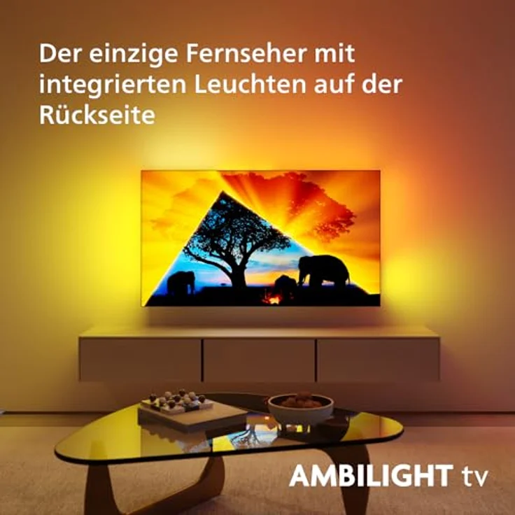 Philips Ambilight 77OLED759 4K OLED Smart TV - 77-Zoll Display mit P5 AI Perfect Picture Ultra HD, Titan OS, Dolby Vision und Dolby Atmos Sound - Titangrau – Bild 2