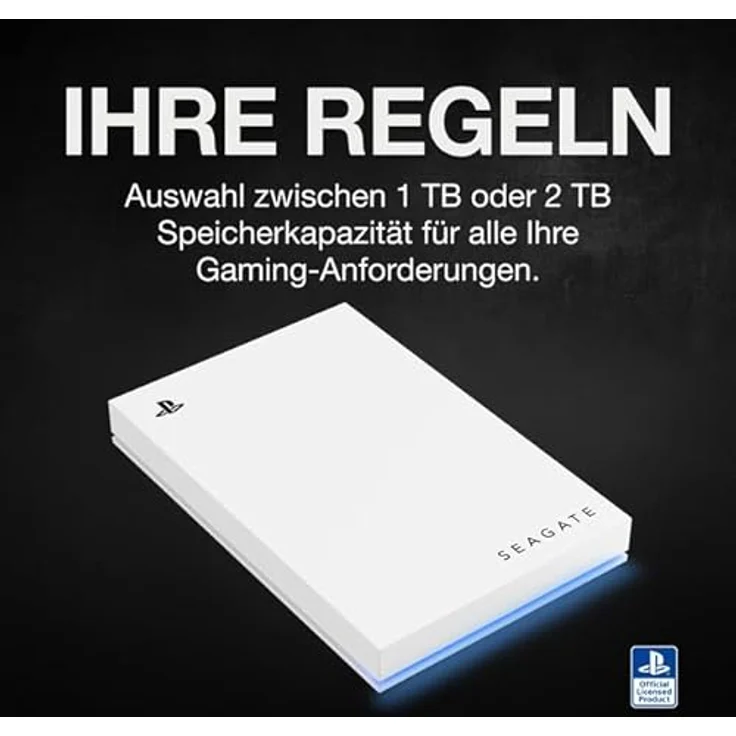 Seagate Game Drive for PlayStation External SSD (2 TB), Externe SSD mit PlayStation-Design, Weiss – Bild 7