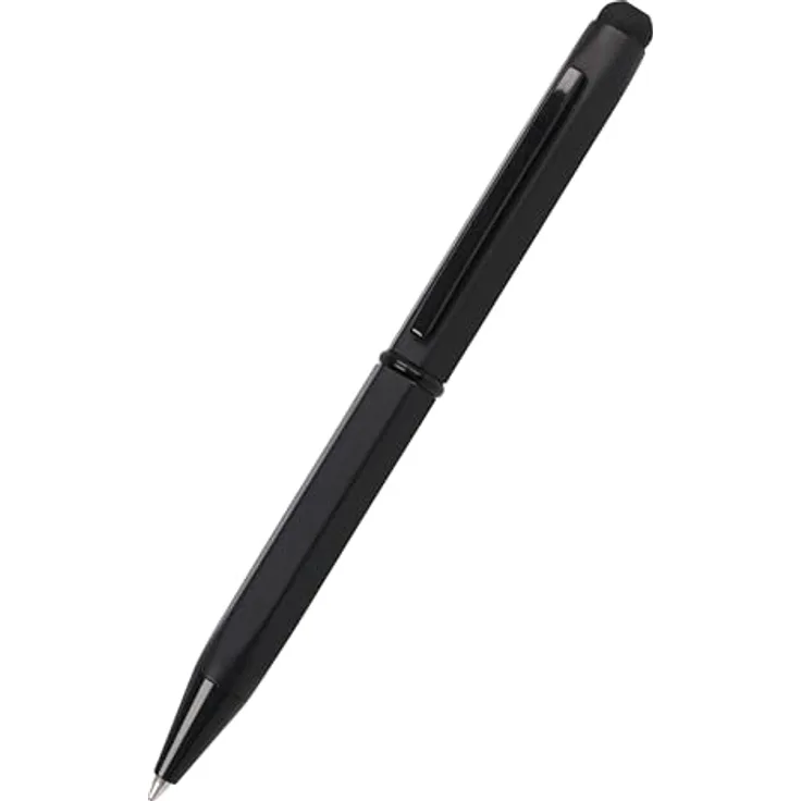 ONLINE Kugelschreiber Hexagon Stylus Black, elegantes Design mit Stylus-Spitze und blauer D1-Mine