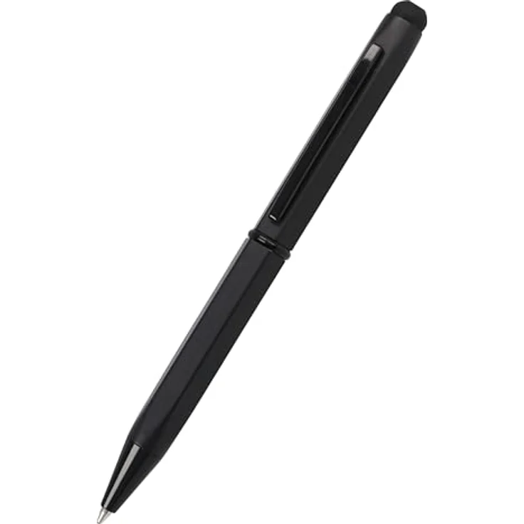 ONLINE Kugelschreiber Hexagon Stylus Black, elegantes Design mit Stylus-Spitze und blauer D1-Mine – Bild 1