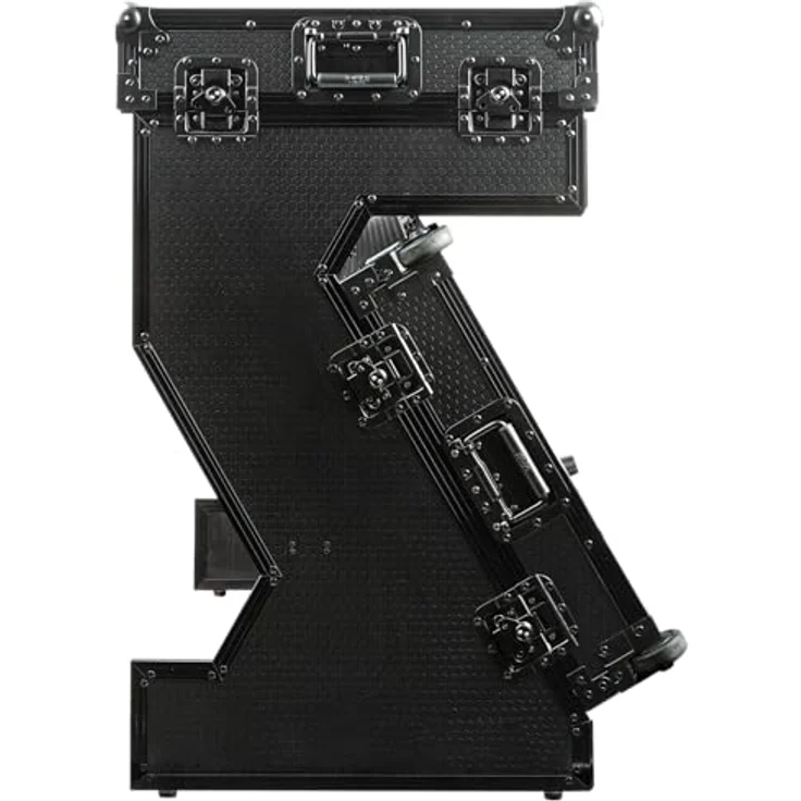 Showgear Portable Z-Style Table, tragbarer Tisch für DJs und Audioanwendungen mit Kabelmanagement, Schwarz – Bild 9
