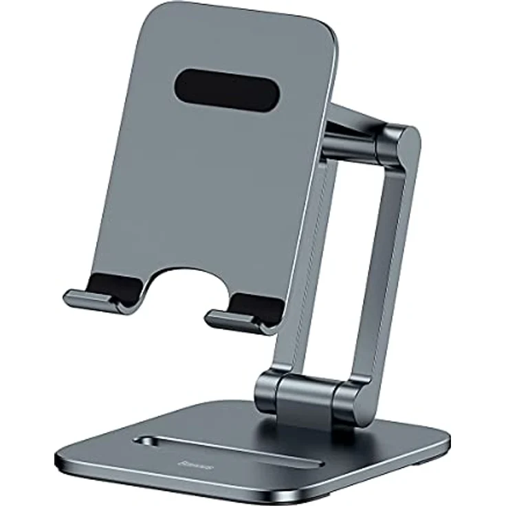 Baseus Biaxial Foldable Metal Stand, Smartphone Halterung für Telefone bis 7 Zoll, grau – Bild 1
