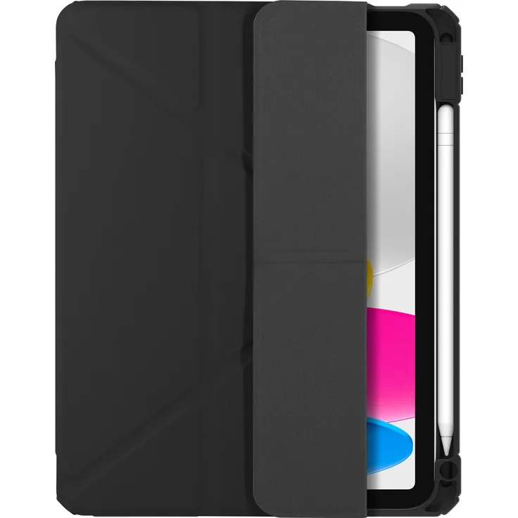 dbramante1928 LONDON - Tablet Hülle für iPad 10.9 (10. Generation), Schwarz, mit Standfunktion und 45% recyceltem Material