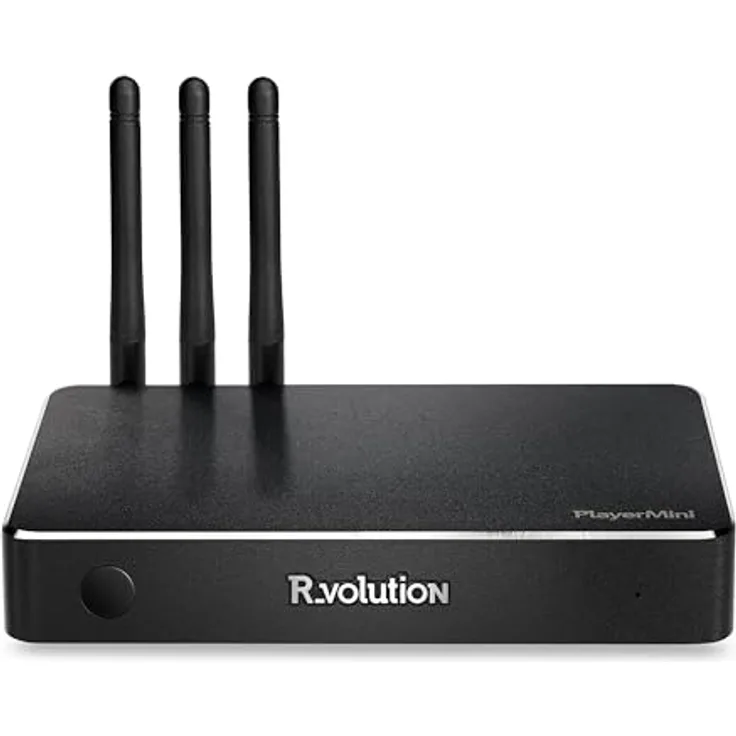 R_volution Player Mini, Streaming-Clients mit Video Codecs: HEVC, H.265, x265 (up to Main10 Level 6.1 High 60p in 4K UHD), AV1 (up to 4K UHD 60p), AVC, MPEG, MPEG-2, MPEG-4, VC-1, H.264/x.264 (up to 60p in Full HD and 24p/20 Mbps in 4K UHD), FLV, XVID, DIVX (3/4/5/6), RealVideo8/9/10, VP9 Profile 2 (up to 4K 60p and HDR) ; ultra high bitrate support up to 300 Mbps.