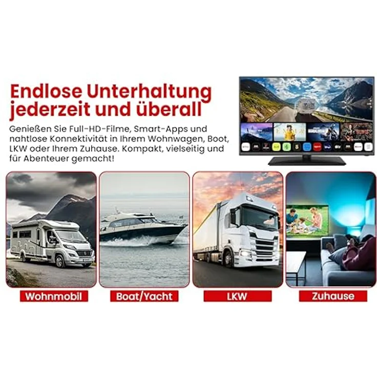 Reflexion LDDW40iBT Smart LED-TV 32" Full HD, DVB-S2/C/T2, WLAN, PVR, DVD-Player, 81,3 cm – Bild 3