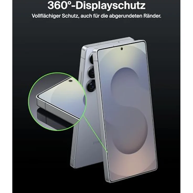 Belkin ScreenForce InvisiGlass Panzerglas für Samsung Galaxy S25 Ultra, antimikrobielle, kratzfeste Displayschutzfolie mit Positionierungsschale - Recyceltes Glas, Härtegrad 9H – Bild 5