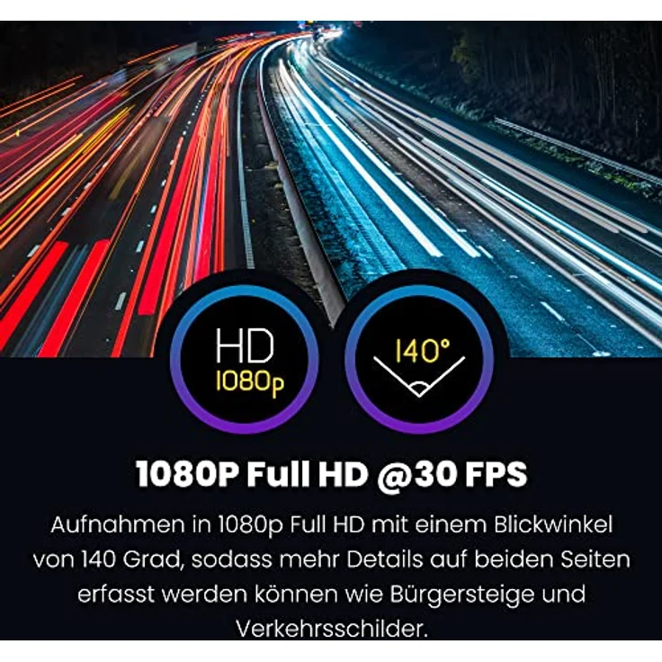 NextBase 222X Dashcam Blickwinkel horizontal max.=140° Rückfahrkamera – Bild 2