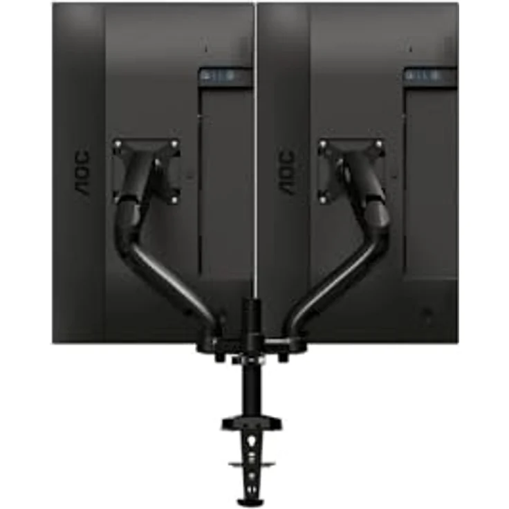 AOC AD110DX Dual-Monitorarm, Tischhalterung für 2 Bildschirme bis 32 Zoll, Schwarz, mit USB-Hub und 360° Schwenkfunktion – Bild 5