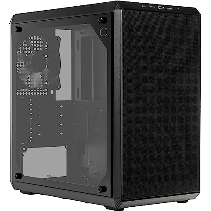 Cooler Master MasterBox Q300L V2 – mATX-Mini-Tower-Gehäuse, 1 x 120 mm vorinstallierter hinterer Lüfter, gehärtete Glasscheibe, sauberes Routing, mehrere Kühloptionen und USB 3.2 Gen 2x2 Typ-C 20 GB/s – Bild 4
