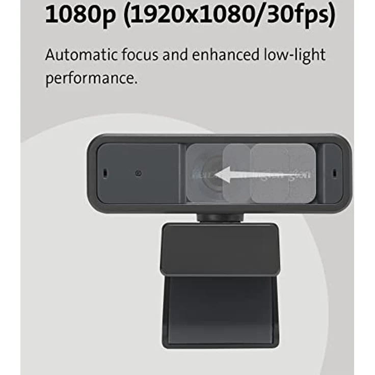 Kensington W2050 Pro 1080p Autofokus-Webcam, Strom über USB, 2 integrierte Mikros mit Noise Reduction, Weitwinkel-Zoom in HD, Digitale PC-Kamera für Einzel- und Gruppen-Videokonferenzen (K81176WW) – Bild 3