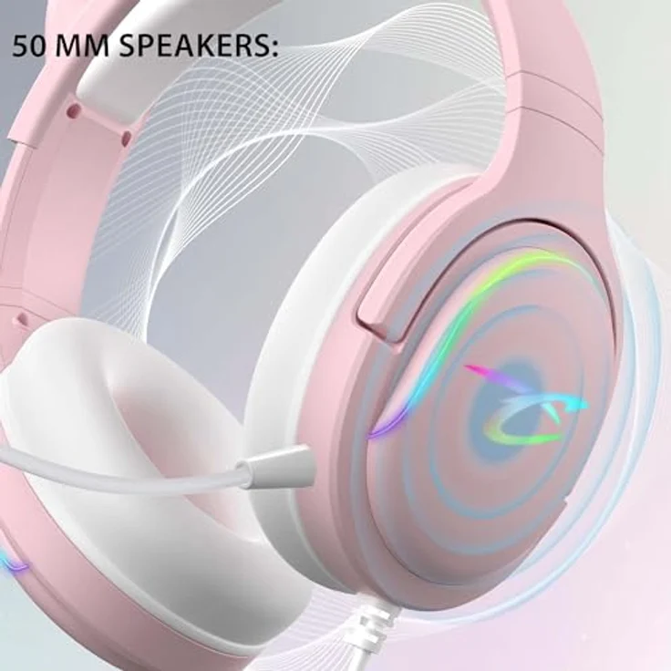 Subsonic Headset All Platforms Led MULTI, Gaming Headset, Rosa, RGB-Beleuchtung – Bild 2