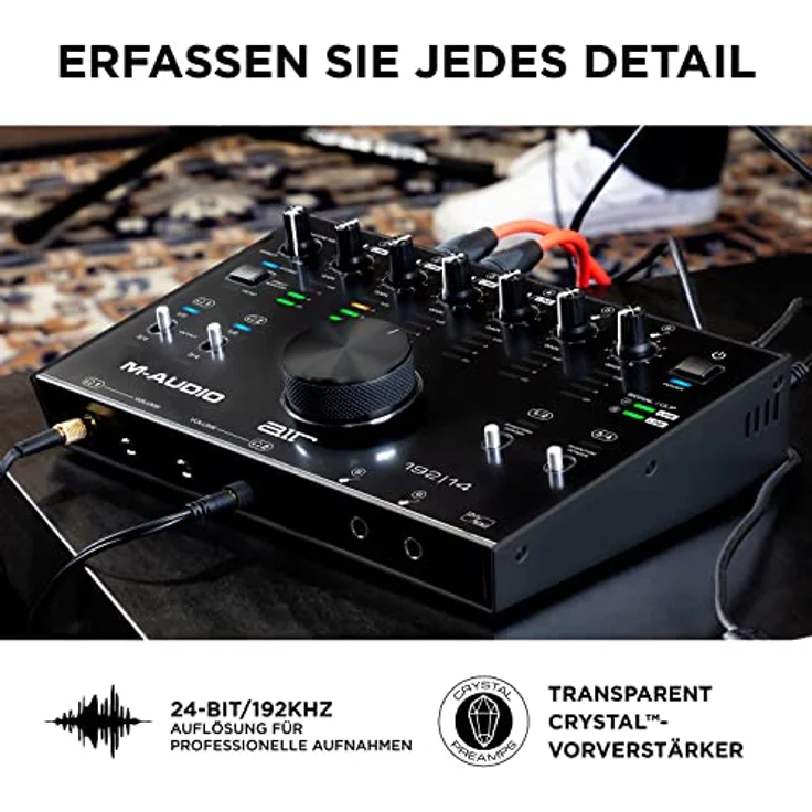 M-Audio AIR 192 | 14 - 8-in-4-out USB Audio- - MIDI-Schnittstelle mit ProTools und Ableton Live Recording Software mit Studio-Effekten und Instrumenten - Preisvergleich – Bild 2