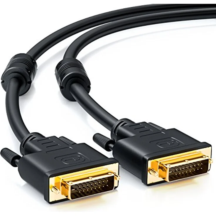 deleyCON 0,5m DVI zu DVI Kabel 24+1 - DVI-D Dual Link - 1080p / Full-HD / 3D Ready - DVI auf DVI Adapterkabel vergoldete Kontakte - Schwarz – Bild 3
