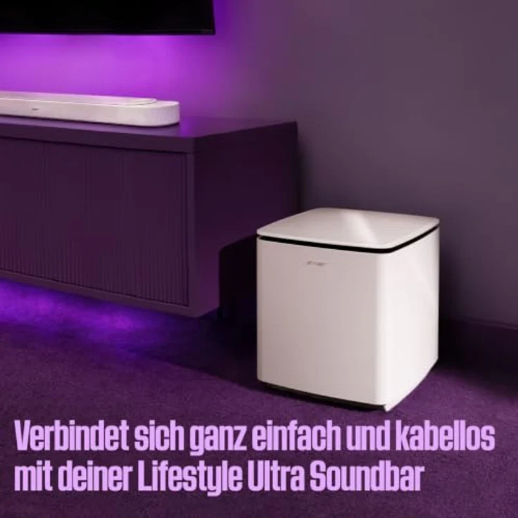 BOSE Lifestyle Ultra Subwoofer, kabelloser Bass mit CleanBass Port-Technologie und CustomTune, Schwarz – Bild 3