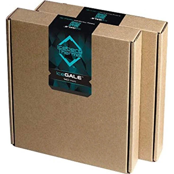 Iceberg Thermal IceGALE 140 mm PWM Premium Gehäuselüfter 2er-Pack, Schwarz – Bild 2