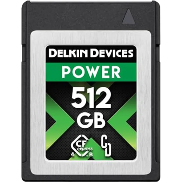 Delkin Devices Power Speicherkarte, CFexpress Typ B 4.0 (512 GB) für Digitalkameras, unübertroffene Geschwindigkeit und Leistung