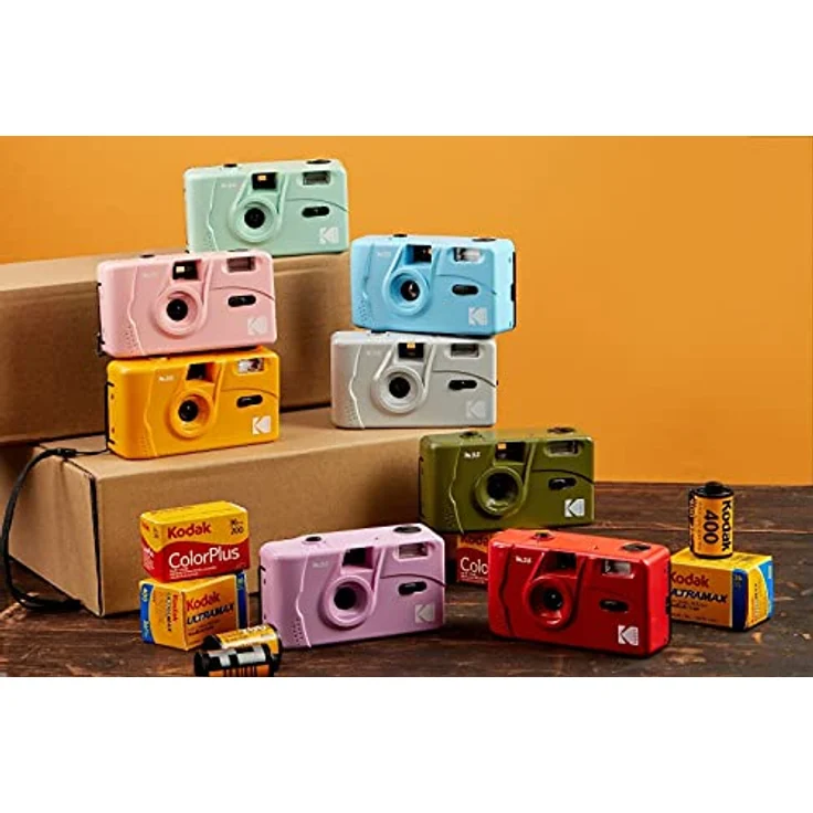 Kodak Kodak M35 analoges Fototestgerät, paar, 35-mm-Film, integrierter Blitz – Bild 8