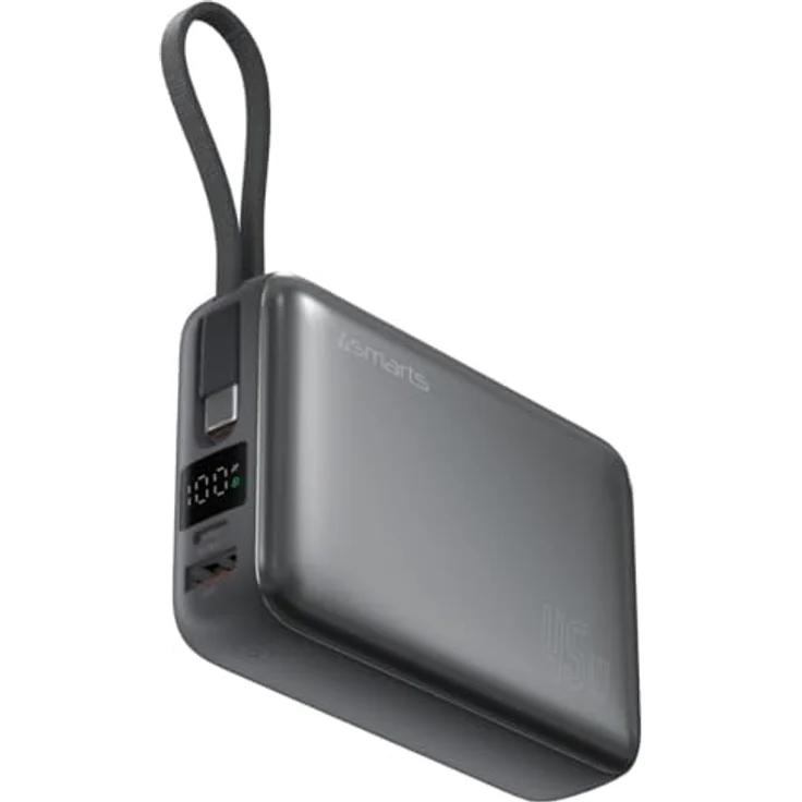 4Smarts Powerbank Enterprise Compact, 130 W, integriertes USB-C-Kabel, smartes Display, flugzeugtauglich – Bild 3