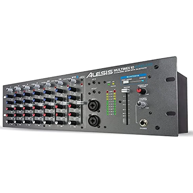 Alesis MultiMix 10 Wireless - 10 Kanal Rackmixer mit Bluetooth Phantomspannung und 2 Band EQ – Bild 2