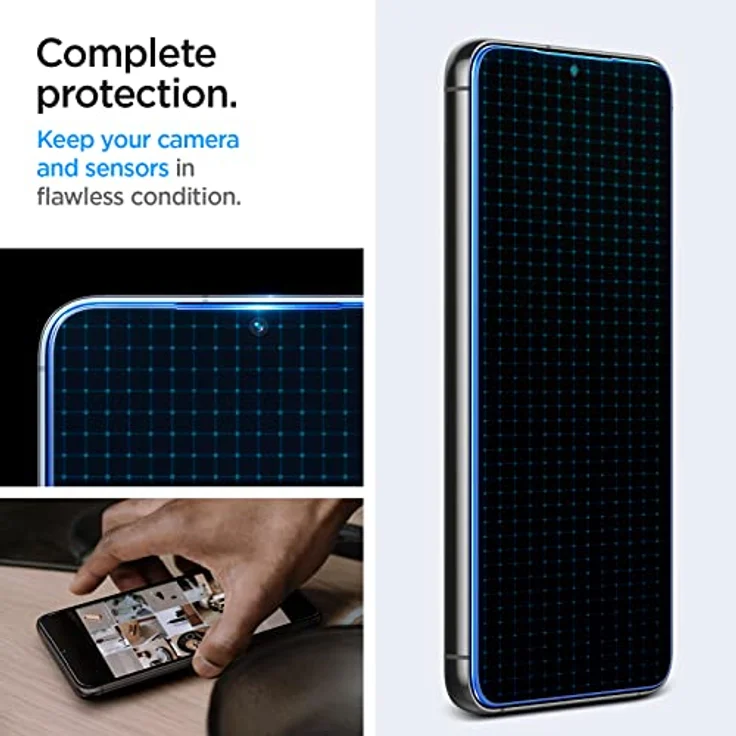 Spigen Glas.tR EZ Fit Schutzfolie für Samsung Galaxy S23 Plus, 2 Stück, Kratzfest, Kristallklar, 9H Härte, Oleophobe Beschichtung – Bild 5