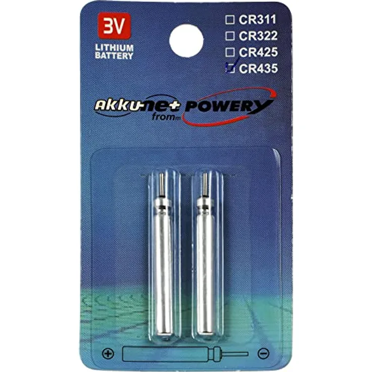 Powery Stiftbatterie CR435, 2er Blister für Elektro- Anglerposen und Bissanzeiger, 3 V