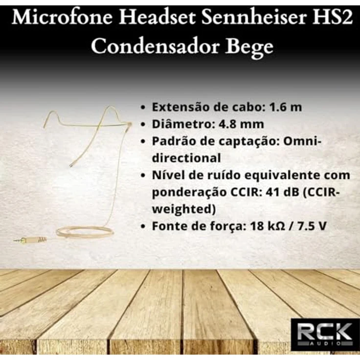 Sennheiser HS 2 BK, Headsetmikrofon mit omnidirektionaler Aufnahme, leichtem Design und 3,5-mm-Anschluss – Bild 2