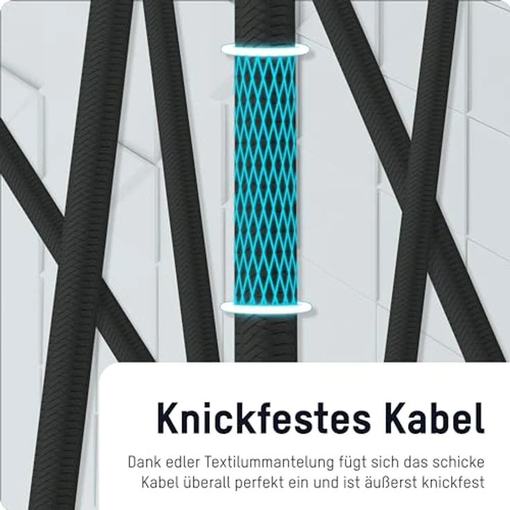 ANSMANN Ladekabel 200 cm USB Typ C für schnelles Aufladen von Smartphone, Tablet, Laptop, etc. mit bis zu 140 W Ausgangsleistung/Hochwertiges Kabel für Büro, Home Office, Gamer, Schlafzimmer – Bild 4