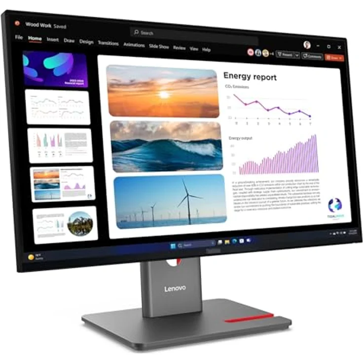 LENOVO B2B ThinkVision P24Q-40 Monitor 23,8 Zoll QHD 2560 x 1440 Pixel, 6 ms Reaktionszeit, 120 Hz, Schwarz – Bild 1