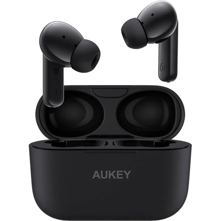 Aukey EP-M1NC, TWS kabellose Kopfhörer mit ANC, 10-mm-Treibern, IPX5 wasserfest, schwarz