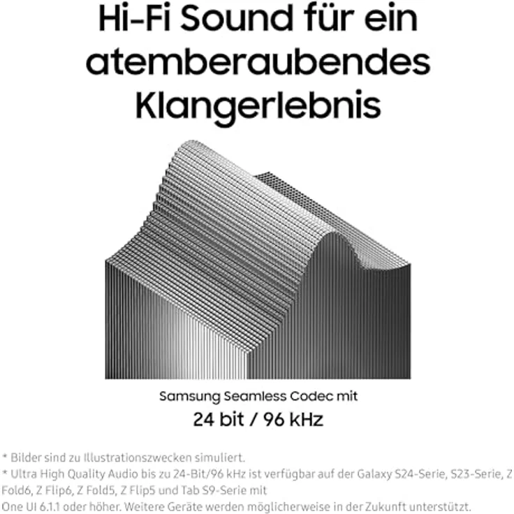 Samsung Galaxy Buds3 Kabellose Bluetooth-Kopfhörer mit Active Noise Cancelling (ANC), Adaptive Geräuschunterdrückung, 360 Audio - Silver – Bild 5