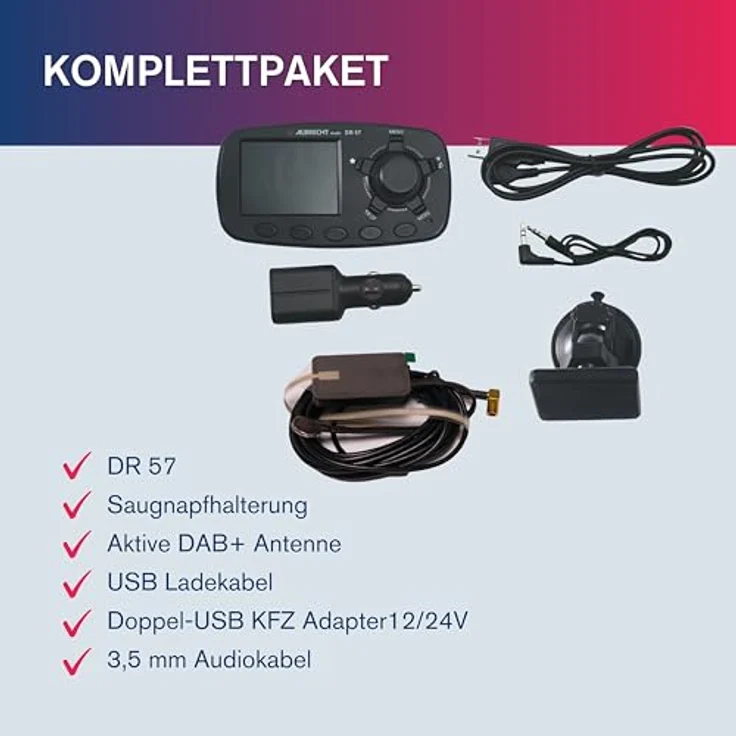 Albrecht DR57 DAB+ Empfänger mit Freisprechfunktion, Bluetooth, Saugnapfhalterung und 30 Favoritenspeichern – Bild 9