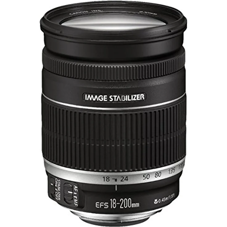 Canon Zoomobjektiv EF-S 18-200mm F3.5-5.6 IS für EOS (72mm Filtergewinde, Bildstabilisator, Autofokus) schwarz – Bild 2
