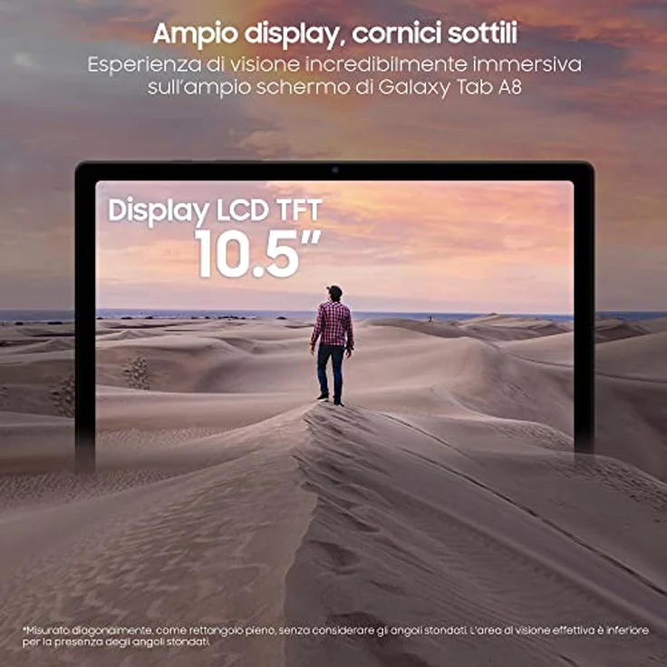 Samsung Galaxy Tab A8 Tablet 25,6 cm (10,5 Zoll) Wi-Fi RAM 4 GB 64 GB Tablet Android 11 Silver [italienische Version] 2022 – Bild 3