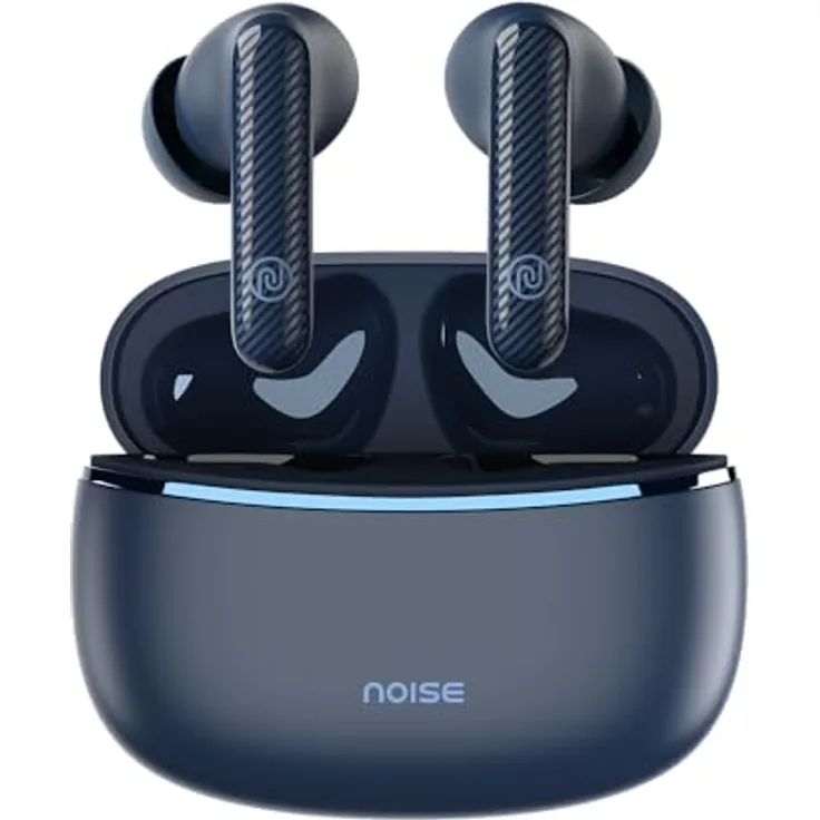 Noise Aura Buds TWS, Kabellose Kopfhörer in Blau mit 60 Stunden Wiedergabedauer und Instachargeâ„¢ Schnelleladung