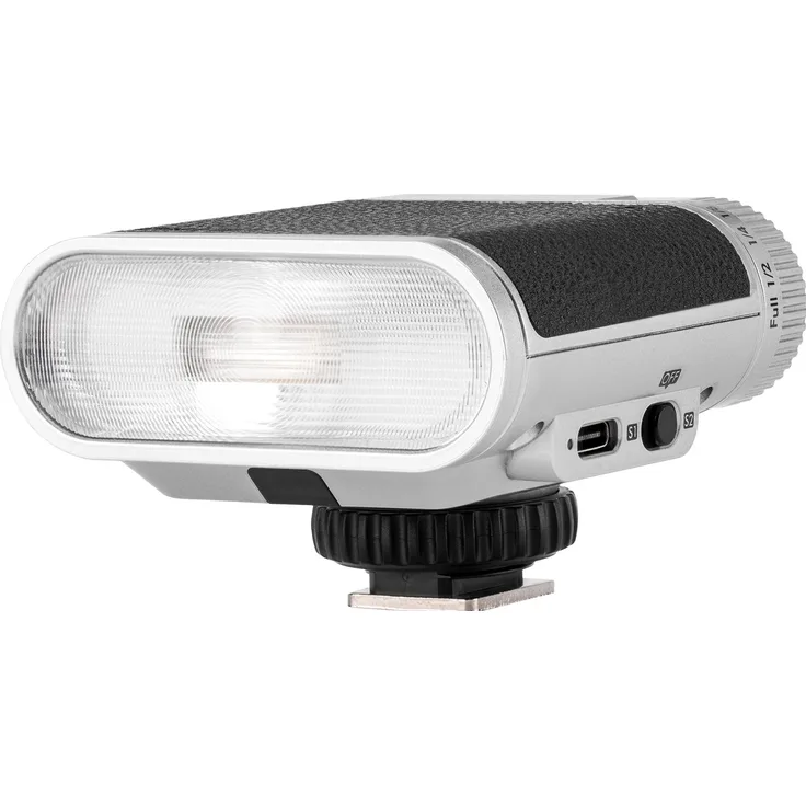 Rollei Viltrox Aufsteckblitz Vintage Z1+, Blitzgerät mit 24 Ws Leistung, edlem Metallgehäuse und Diffusoraufsatz für weiches Licht