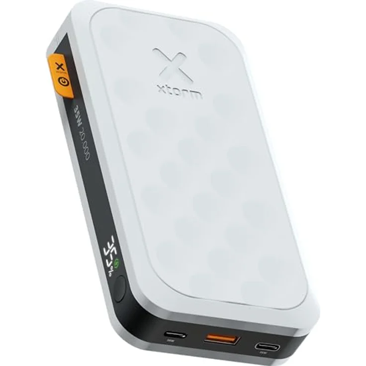 Xtorm Fuel Series 5 Powerbank, 10000 mAh, 20 W, 37 Wh, Weiss, aus recyceltem Kunststoff, für schnelles Laden von Smartphone und Tablet – Bild 1