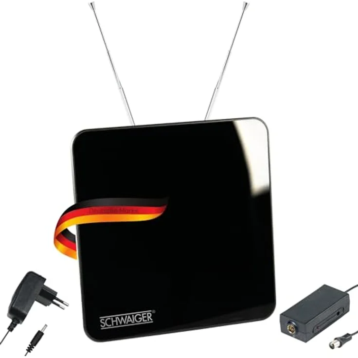 Schwaiger 720372 Innenantenne mit integrierten Standfüßen und LTE-Sperrfilter für DVB-T2 HD Empfang – Bild 1