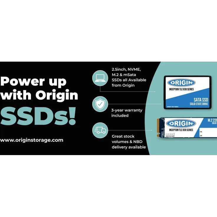 Origin Storage Inception TLC830 Pro Series, 512GB PCIe 4.0 NVMe M.2 80mm SSD mit 3D NAND Technologie